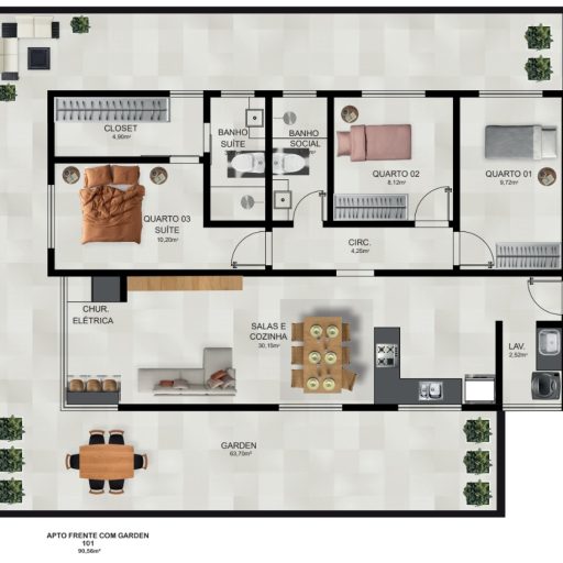 Planta Humanizada - Garden Frente